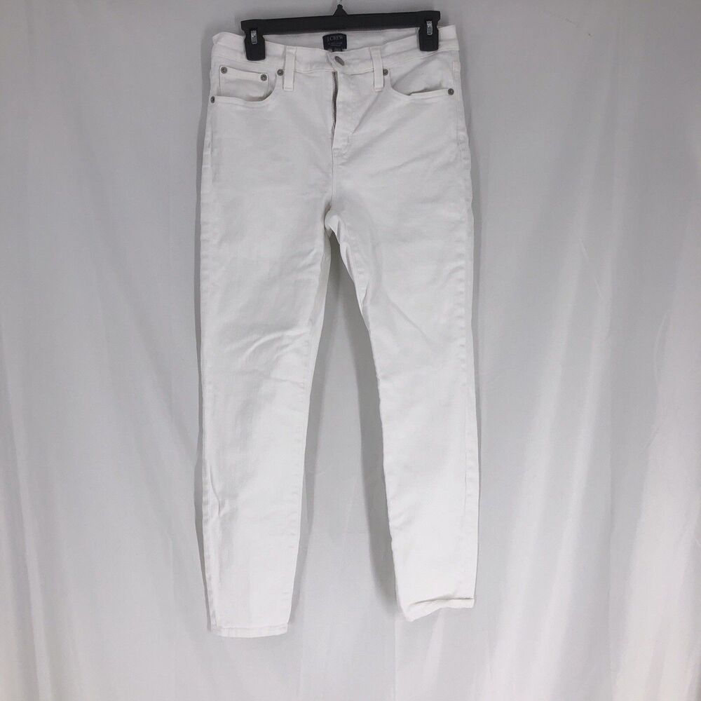 LJ. Crew 9" Mid Rise Skinny Signature Stretch Jeans 29 White